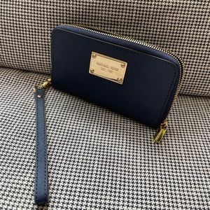 Michael Kors wristlet- Navy Blue